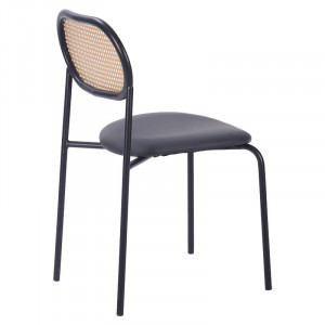 Scaun Model James, Negru/Bej, 46.5x50x79.5 cm - Img 2