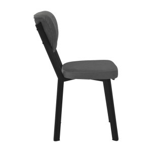 Scaun Model Joley, Negru/Gri inchis, 50x50x77.5 cm - Img 3