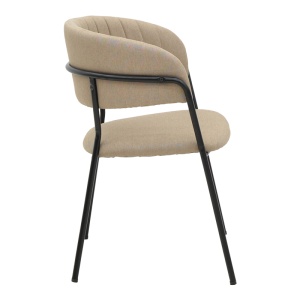 Scaun Model Morel, Bej/Negru , 55x55x76 cm - Img 3