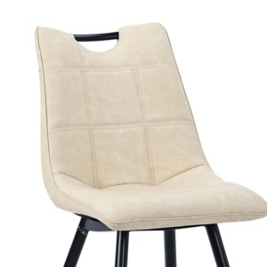 Scaun Model Nely, Bej deschis, 45x61x85 cm - Img 6