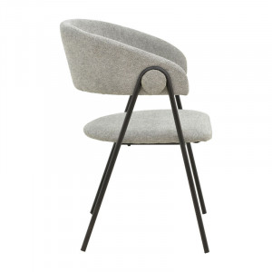 Scaun Model Rachele, Gri/Negru, 52x53x83 cm - Img 3