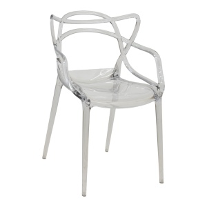 Scaun Model Ramsei, Transparent, 55x53x84 cm - Img 1