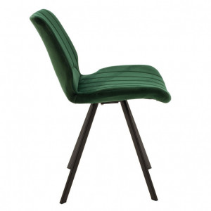 Scaun Model Sabia, Verde inchis/Negru, 45.5x58x80 cm - Img 4