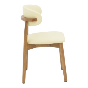 Scaun Model Ubene, Nuc/Bej, 46x58x79 cm - Img 3