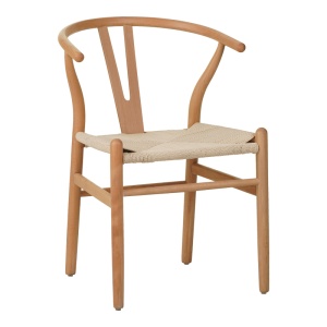 Scaun Model Wishbone, Natur, 60x51x80 cm