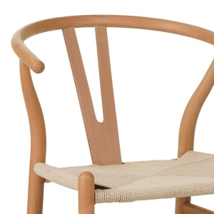 Scaun Model Wishbone, Natur, 60x51x80 cm - Img 6