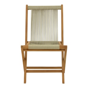Scaun pliabil Model Banou, Natur, 52.5x56x89 cm - Img 4
