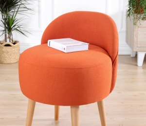 Scaun puf Corvile Portocaliu 48x47x42 cm - Img 4