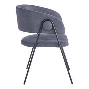 Scaun Rachele I, antracit/negru, 52x65x79 cm - Img 3
