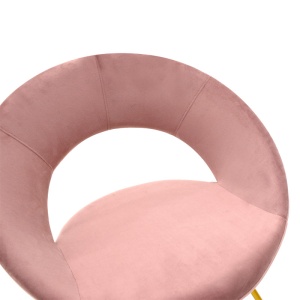 Scaun Valentina, roz/auriu, 65x60x82 cm - Img 5