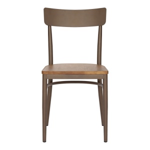 Scaun Zerca, maro/natural, 49x44x82 cm - Img 5