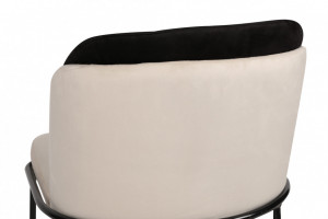 Set 2 scaune Model Dore, Crem/Negru, 54x55x86 cm - Img 7