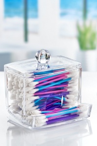 Set 3 recipiente organizatoare de machiaj FT Transparent 10x9x7 cm - Img 4