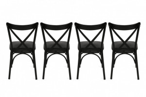 Set 4 scaune Model Ekol, Negru, 42x40x81 cm - Img 6