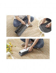 Set 8 organizatoare pentru sertare, Songmics, 32 x 10 x 32 cm, RUS08GY, Gri - Img 7
