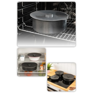 Set capace silicon, 3 bucati 3Boytncrkpk Antracit 30x30x1 cm - Img 2