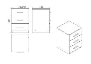 Set Complet Mobilier Birou Salvador, model VO15, 140x73.8x60 cm, Nuc/Antracit - Img 11