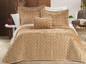 Set Cuvertura Pat Dublu Model Brillance Gold