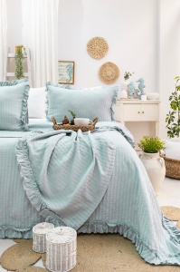 Set Cuvertura Pique Model Martha Mint - Img 3