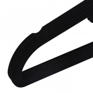 Set de 50 umerase de catifea, Songmics, Negru, 42.7x22x0.6 cm - Img 5