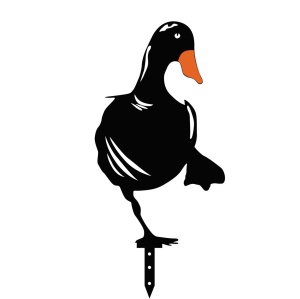 Set de accesorii metalice decorative pentru gradina Ducks Negru 20x15 cm - Img 3