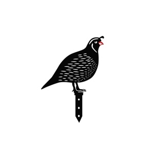 Set de accesorii metalice decorative pentru gradina Quails Negru 21x25 cm - Img 7