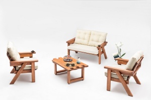 Set de gradina Abant (211) Crem 131x88x80 cm - Img 1