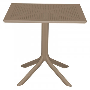 Set de gradina masa si scaune Groovy, Confident set 5 piese plastic cappuccino 80x80x74.5 cm - Img 2