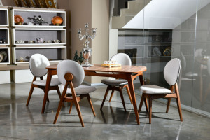 Set Masa si Scaune 5 Piese Touch Wooden - Crem - Img 1