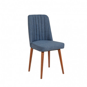 Set Masa si Scaune 5 Piese Vina 1048 Walnut-Dark Blue - Img 4