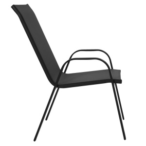 Set masă și scaune de exterior, 3 Piese, Model , Negru - Img 4