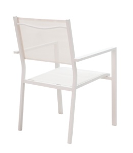 Set Masa si Scaune de Exterior, 7 Piese, Model Nares-Moly, Natural/Alb, 180x90x72.5 cm - Img 7