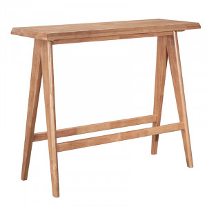 Set masa si scaune pentru sufragerie Winslow Ι set 7 piese lemn de arbore de cauciuc, culoarea nuc deschis 120x45x100cm - Img 2