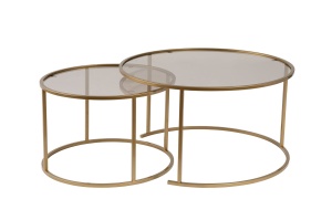 Set Masute de cafea Model Aurum 80, Auriu/Bronz - Img 6