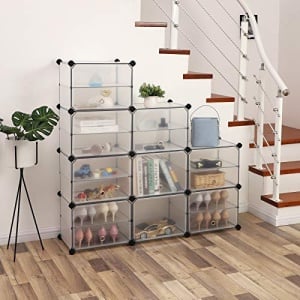 Sistem de depozitare modular, 9 cuburi Model Anders, Alb, 123x31x93 cm - Img 1
