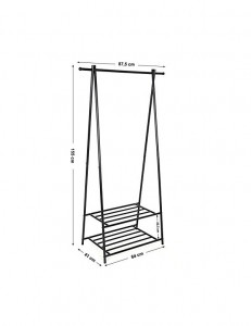 Suport pentru umerase, Songmics, HSR05B, Metal, Negru, 41 x 87 x 155 cm - Img 4