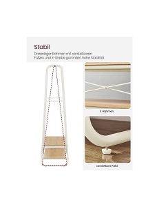 Suport umerase, Vasagle, Maro Rustic, RGR112B01, 100 x 45 x 160 cm - Img 21