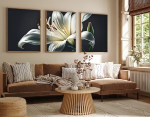 Tablou, 3 bucati Huhu224 Multicolor 50x70 cm - Img 2