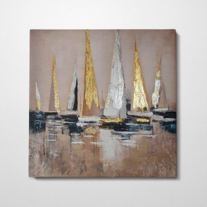 Tablou în ulei OPG45372 Multicolor 70x70x3 cm - Img 2