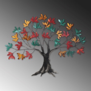 Tablou metalic Yggdrasil Multicolor 115x94x4 cm - Img 5