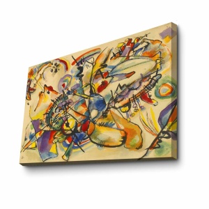 Tablou Viola Flow Multicolor 70x100x3 cm - Img 3