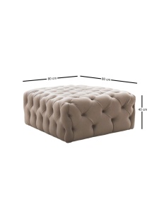 Taburet Chester Crem 80x40x80 cm - Img 7