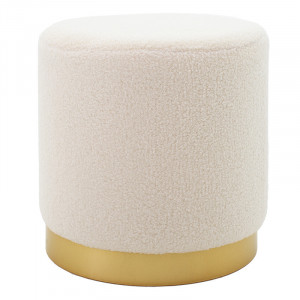 Taburet Dash boucle crem - auriu D35x35cm - Img 1