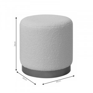 Taburet Dash boucle crem - auriu D35x35cm - Img 3