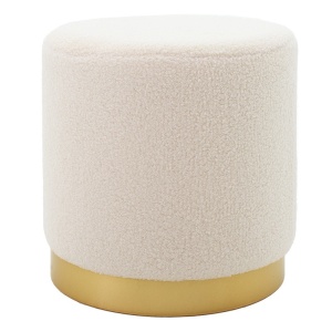 Taburet Dash boucle crem - auriu D35x35cm