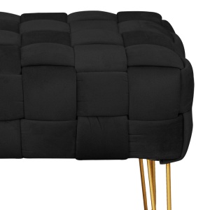 Taburet Wenzo, negru, 82x43x46 cm - Img 2