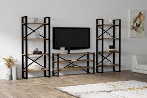 Ansamblu Comoda TV Egzotik Walnut - Img 1