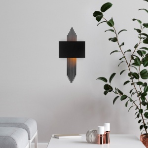 Aplica 621 Negru 75x10x22 cm - Img 2