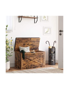 Banca de depozitare, Vasagle, ULHS056X01, Maro Rustic, 29.9 x 15 x 18 cm - Img 2