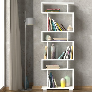 Bibliotecă Blok Alb 60x165x19.5 cm - Img 2